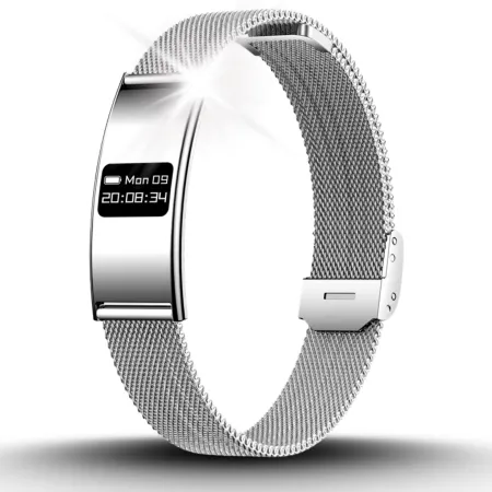 Smartwatch Smartband Damski Angelo B8 srebrny Inteligentna Bransoleta EKG Puls Sport Menu PL